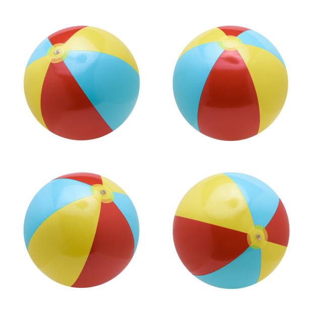 istock Beach balls set isolated on white background 1155044033
