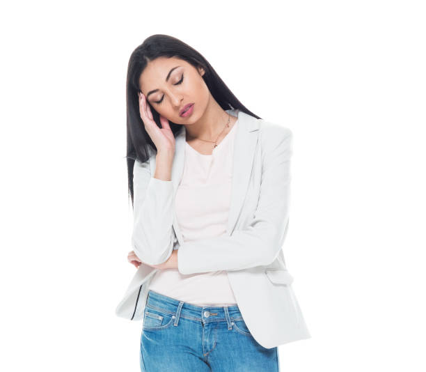 istock Beautiful female wearing nice clothes - sadness 1155055665