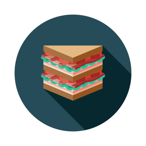 illustrations, cliparts, dessins animés et icônes de icône club sandwich - club sandwich picto