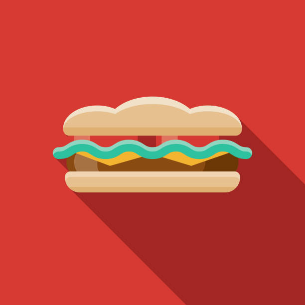 로스트 비프 샌드위치 아이콘 - sandwich delicatessen roast beef beef stock illustrations