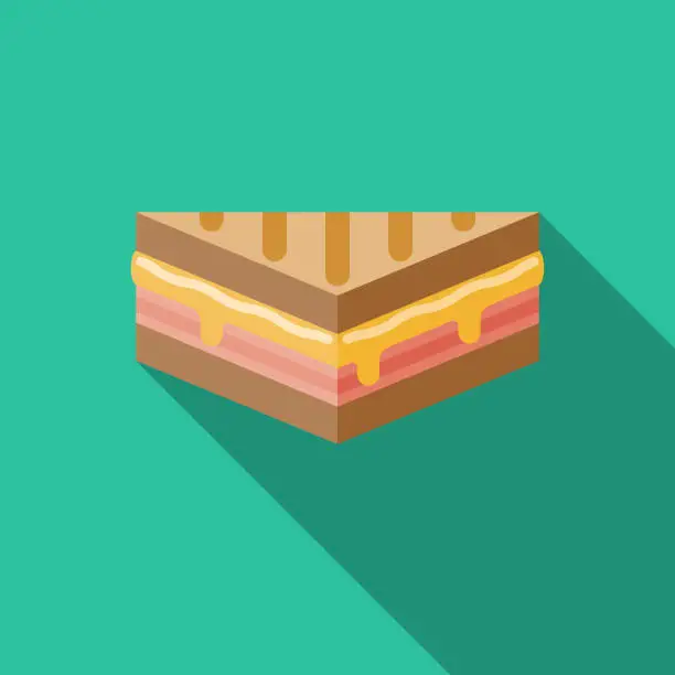 Vector illustration of Croque Monsieur Sandwich Icon