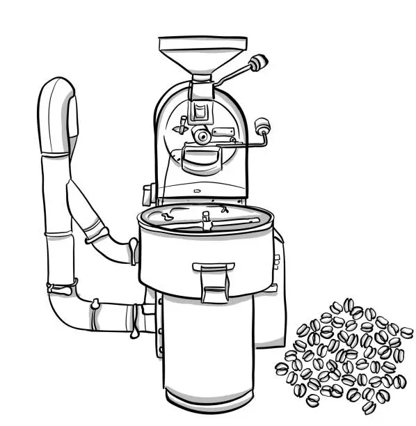 Vector illustration of Coffee-Roasting