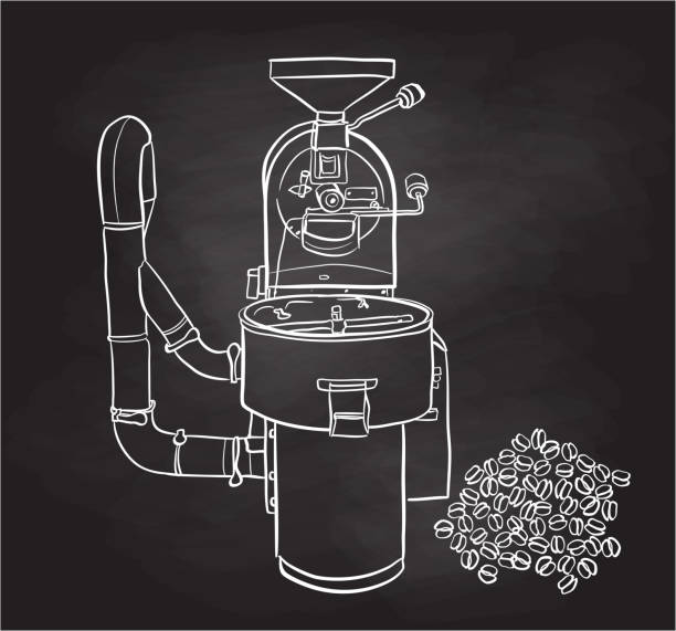 ilustrações, clipart, desenhos animados e ícones de café-roasting - grinding