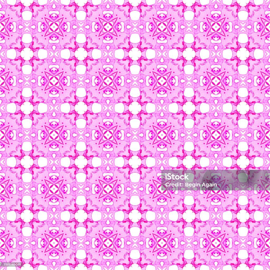 Pink Geometry Patterns Pink Geometric Seamless Pattern Stock Illustration - Download Image Now ...