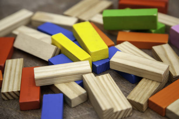 istock Wooden pieces puzzle 1155072403