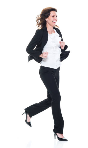 istock Caucasian businesswoman is running 1155072455
