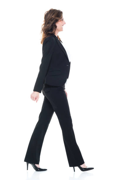 istock Caucasian businesswoman is walking 1155072498