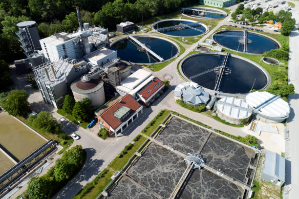 istock Sewage Treatment Plant From Above 1155079582