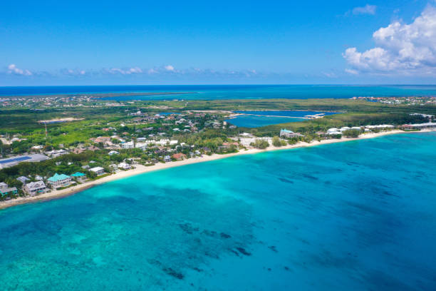 praia do cararibe bonita - cayman islands - fotografias e filmes do acervo