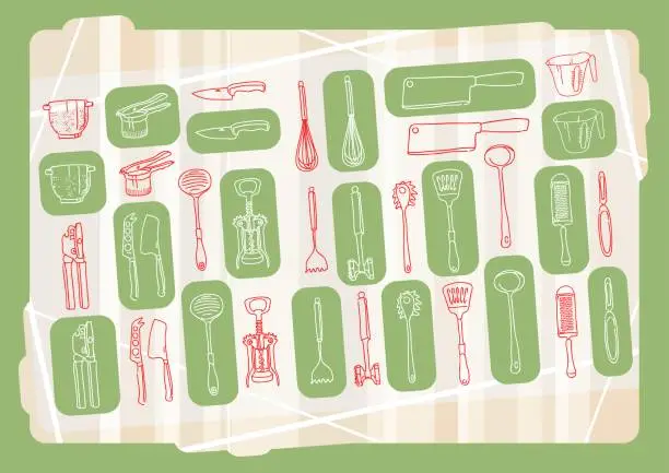 Vector illustration of Kitchen Tools