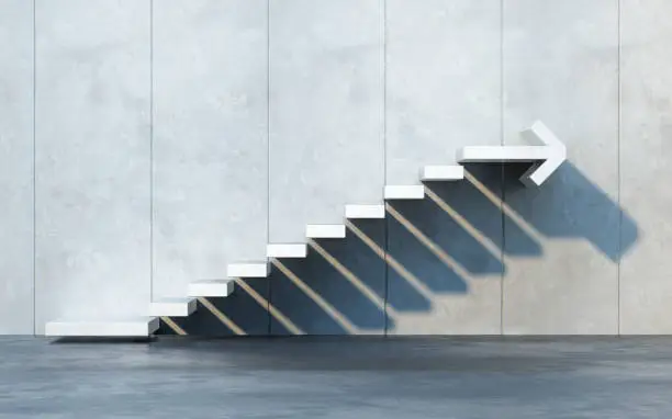 Photo of stairs going  upward