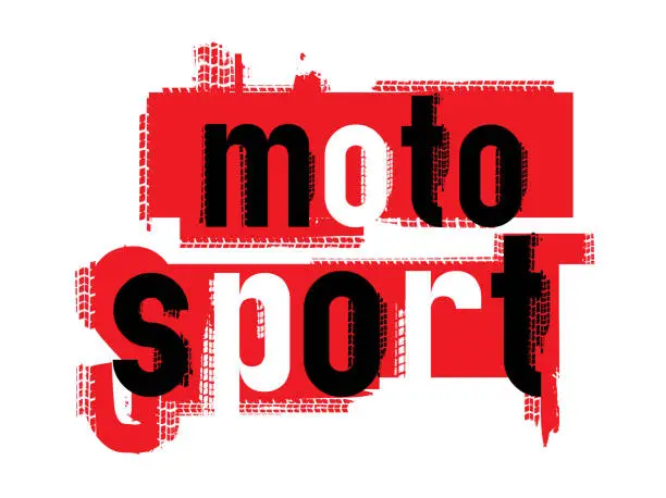 Vector illustration of Off-Road motosport grunge lettering