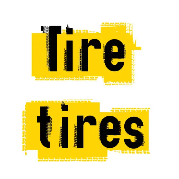 Vector illustration of Offroad Tire Lettering