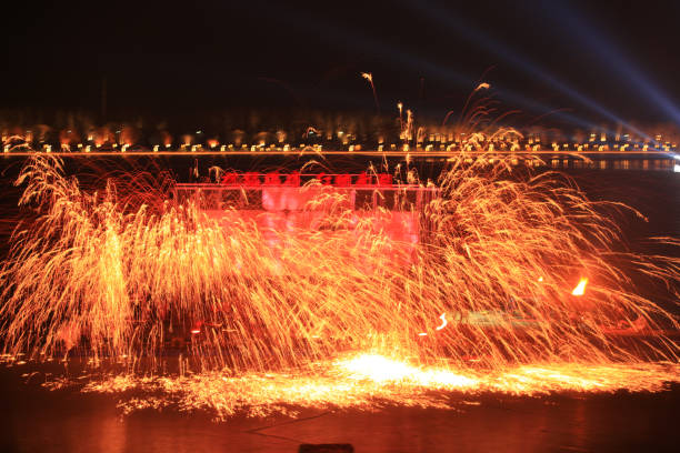 istock Molten steel in high temperature melting 1155105634