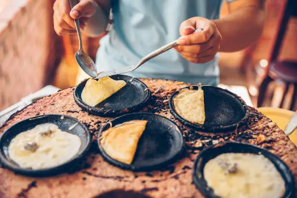 Photo of Vietnamese small rice pancake - Traditional food at the middle of Vietnam