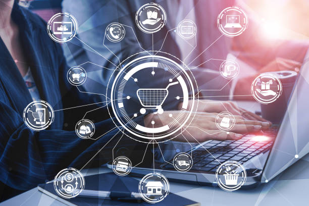 istock Shopping online and Internet money technology 1155114360