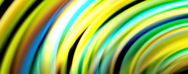 istock Fluid color swirls on black. Modern background with trendy design 1155130629
