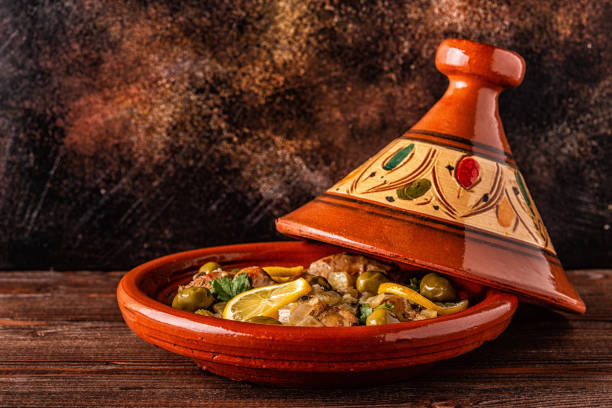 istock Traditional Moroccan chicken tagine with olives and salted lemons 1155130932