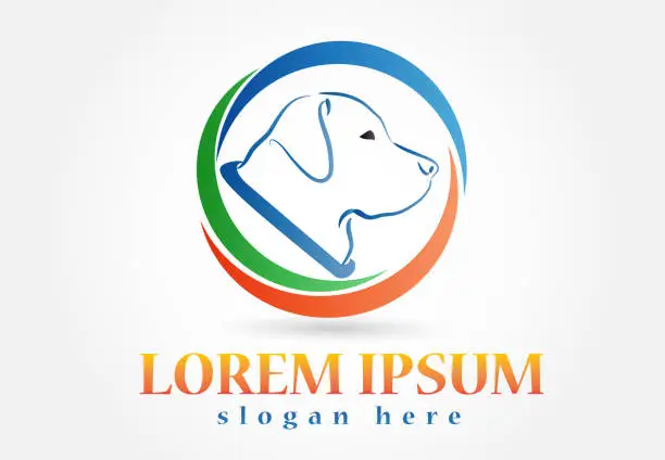 Vector illustration of Labrador dog icon