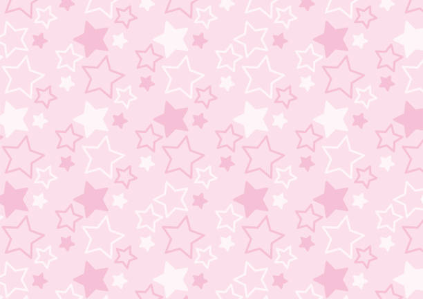 ilustraciones, imágenes clip art, dibujos animados e iconos de stock de patrón de estrella de color rosa - pink backgrounds glitter shiny