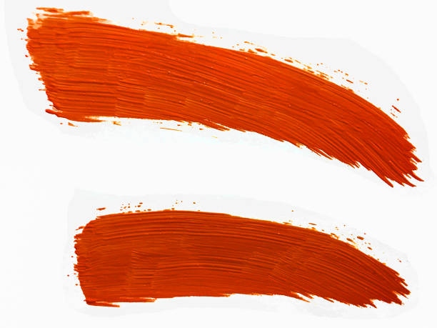 istock Orange paint brush strokes 1155131934