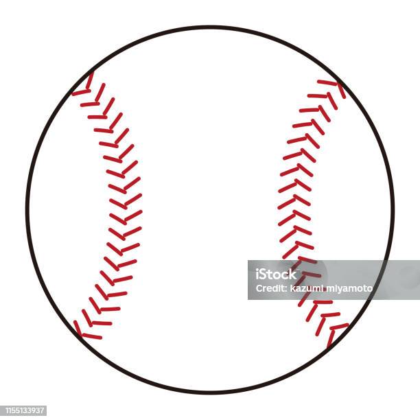 Baseball Ball Illustration Stock Illustration - Download Image Now - Baseball - Ball, Baseball - Sport, Stitching