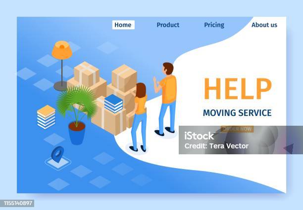 Help Moving Sign Banner Help Moving Service Vector Illustration Stock Illustration ...