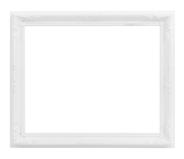 istock Vintage White Wood Frame ISOLATED on White Background 1155143727