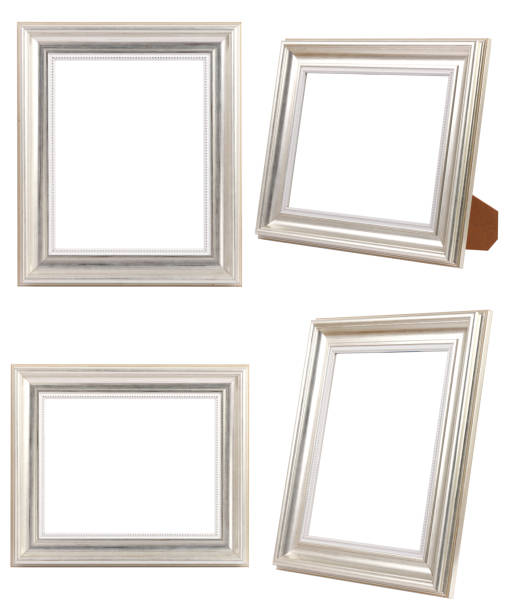 istock Multiple of Silver Photo Frames ISOLATED on White Background. 1155145186