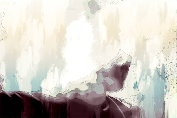 istock Digital abstract painting in cool tone for background, cool color background 1155147351