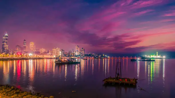 Mumbai is famous for its skyline. Also known as the economic capital of india.