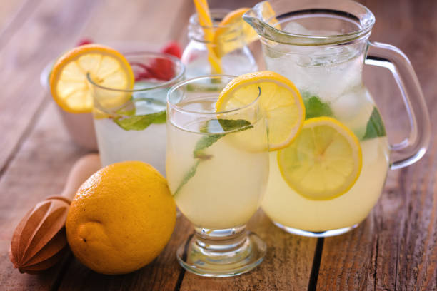 istock Fresh made lemonade in glass, close-up 1155151232