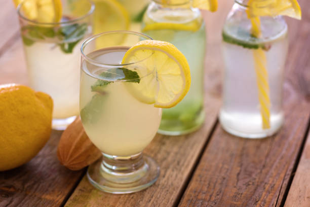 istock Fresh made lemonade in glass, close-up 1155151258