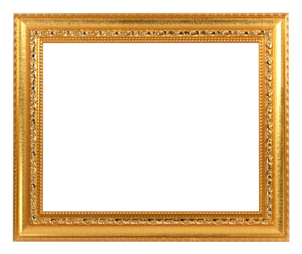 istock Gold Vintage Frame ISOLATED on White Background. 1155153252