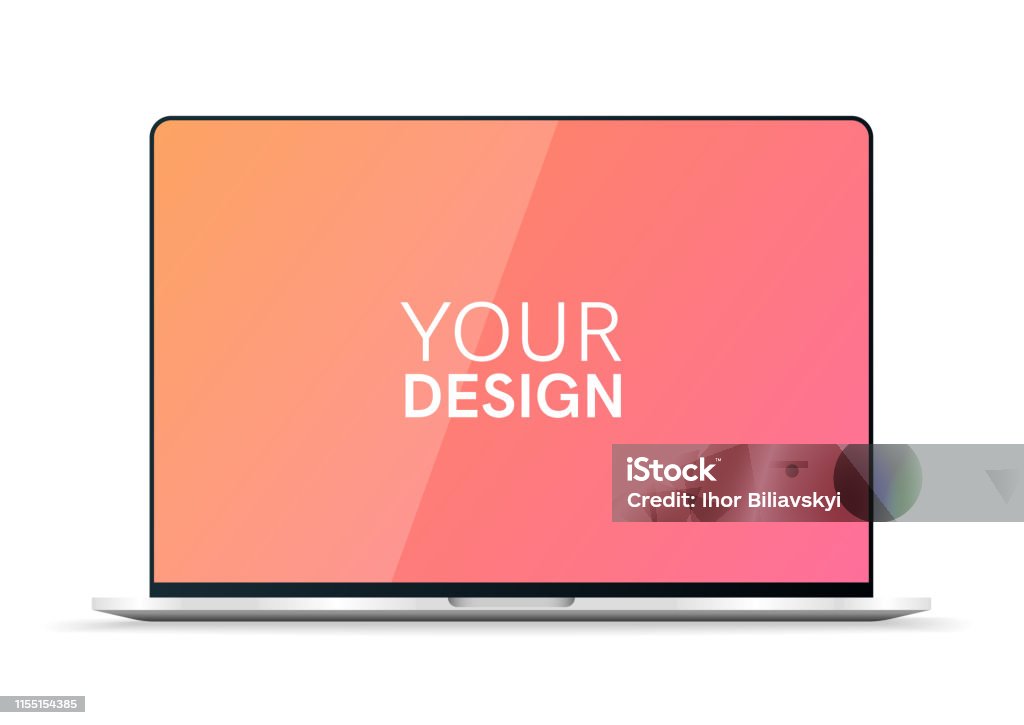 Border Style Computer Laptop Template White Flat Style Pc Border Simple Modern Colorful ...