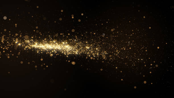 istock Yellow dusty shimmer decoration, shiny and sparkling. 1155156116