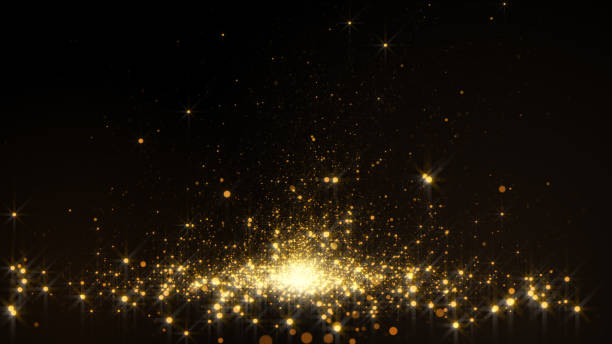 istock Fire flames with sparks on a black background. 1155156201