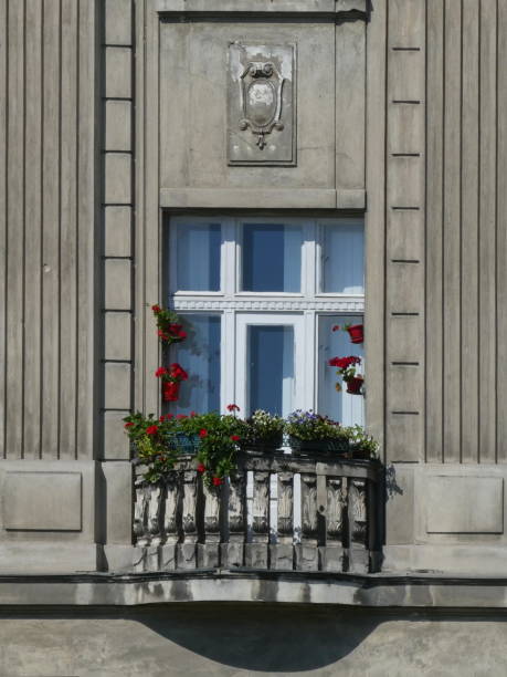 istock Window and balcony with flowers 1155157713