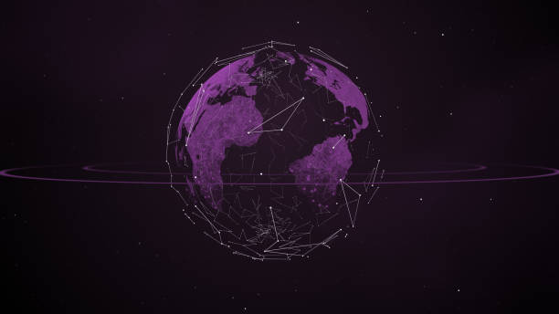 Code processing and abstract computer hardware technology concept. stock photo