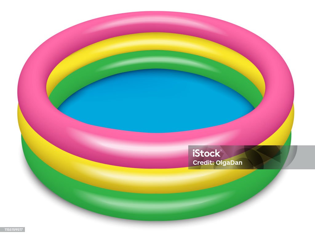 Inflatable Pool Colorfull Colorful Inflatable Pool Stock Illustration - Download Image Now - Art ...