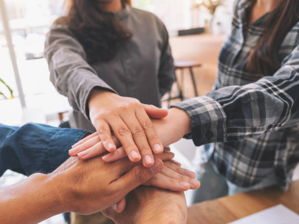 istock Businessman putting their hands together 1155160222