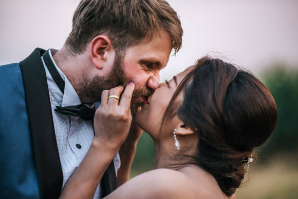 istock Bride and groom have romance time and happy together 1155161067