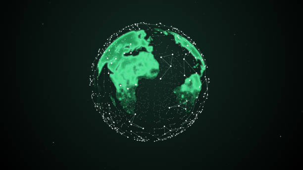 istock International freight or shipping service connection around the globe. 1155161323