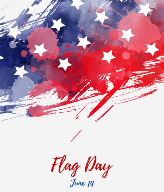 米国の国旗の日の休日 - flag day点のイラスト素材／クリップアート素材／マンガ素材／アイコン素材