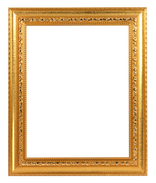 istock Gold Vintage Frame ISOLATED on White Background. 1155163475