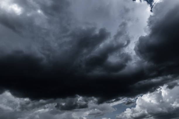 istock Black rain clouds on the day of the storm 1155164329