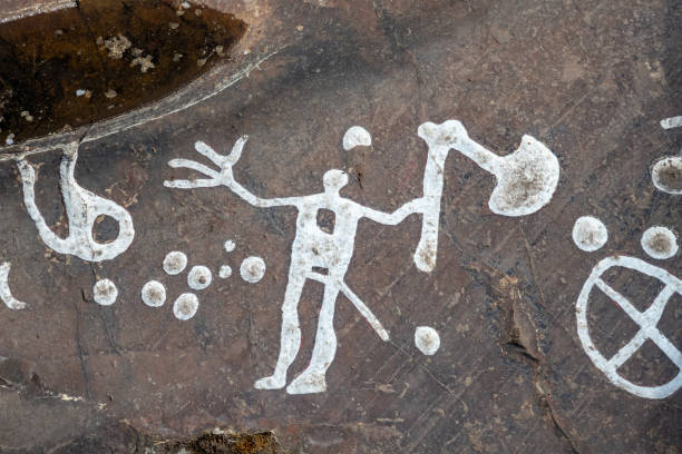 istock Rock carvings of the Axe god 1155166072