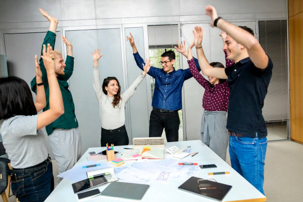 istock Business team rejoicing success 1155166185