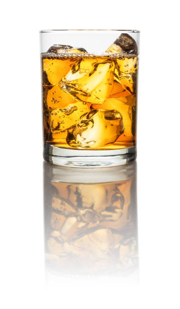 istock A glass with iced tea and icecubes on a white background 1155166369