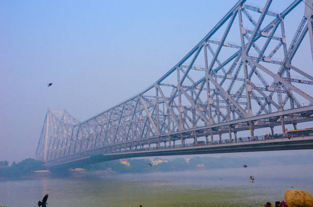 istock Howrah Bridge over Hoogly river, Kolkata, India 1155169295